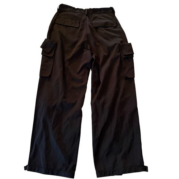 Y-3 by Yohji Yamamoto | Black Wide Leg Cargo Pants Performance Twill | Small - Picture 3 of 9